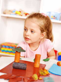 girl plays alone